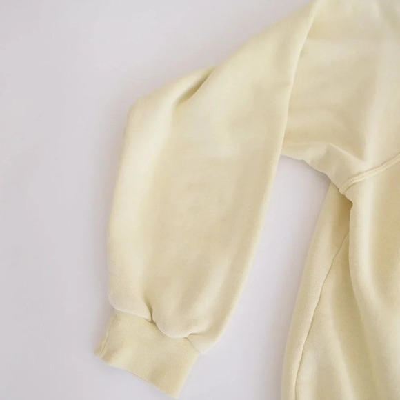 Tsk..Tsk Butter Yellow Pastel  with 2 Fuzzy Bears Crewneck Sweater - Picture 9 of 15